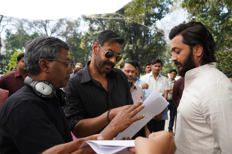 Filmmaker Raj Kumar Gupta on the sets of Raid 2