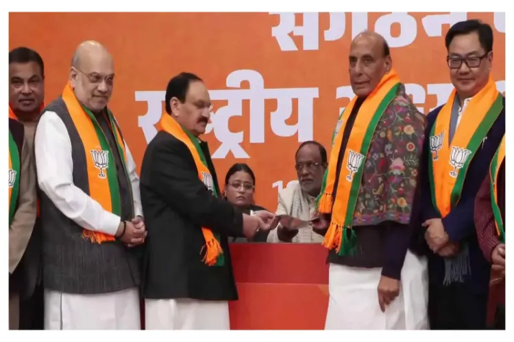 Nomination process to elect BJP National President begins at party headquarters in Delhi
