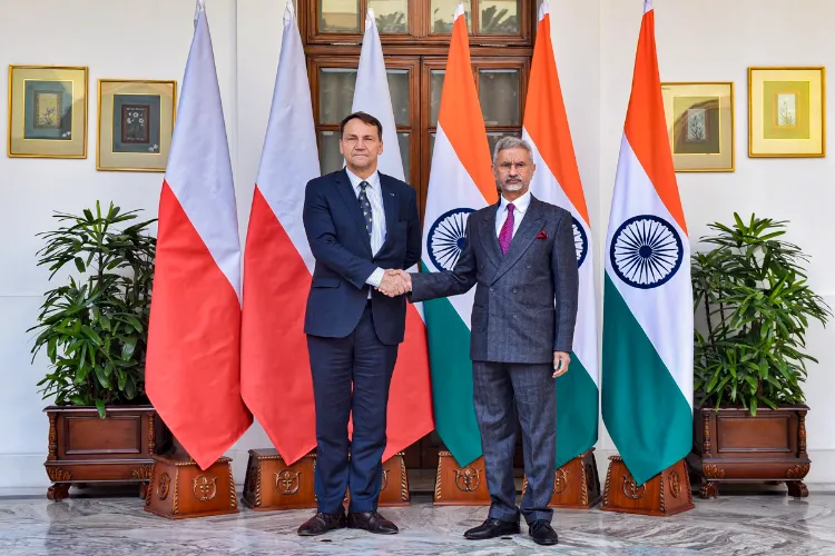 In this image posted on Jan. 19, 2026, External Affairs Minister S. Jaishankar with Poland's Deputy Prime Minister and Foreign Affairs Minister Radoslaw Sikorski during a meeting, in New Delhi