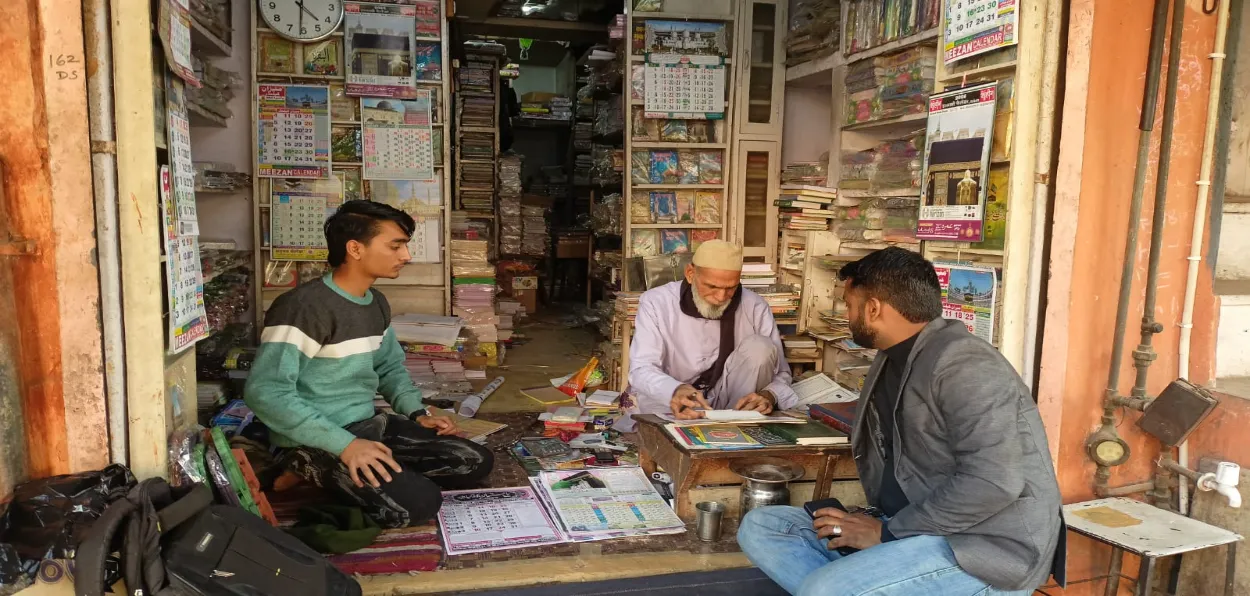 Haji Azimuddin at his shop