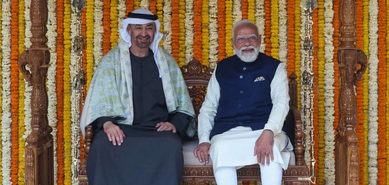 Prime Minister Narendra Modi with the UAE President