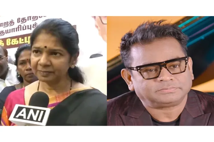 DMK MP Kanimozhi and renowned composer A R Rahman