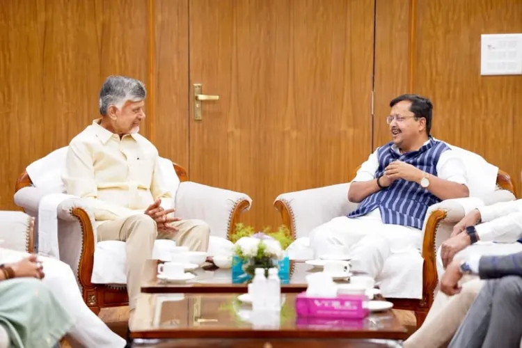 Andhra Pradesh Chief Minister N Chandrababu Naidu and Nitin Nabin