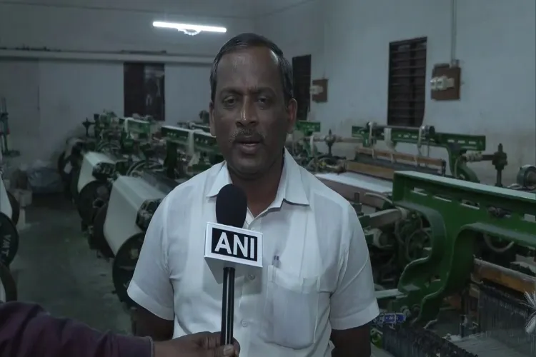 Bhoopathi, a power loom weaver from Coimbatore