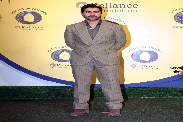 Bollywood actor Varun Dhawan during the United in Triumph event, hosted by Reliance Foundation, at Antilia in Mumbai, Monday night, Jan. 5, 2026.