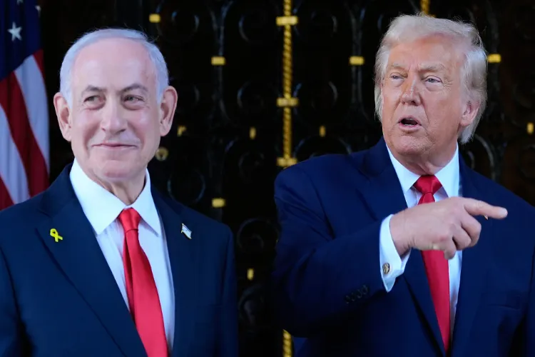 Israeli Prime Minister Benjamin Netanyahu with American President Donald Trump