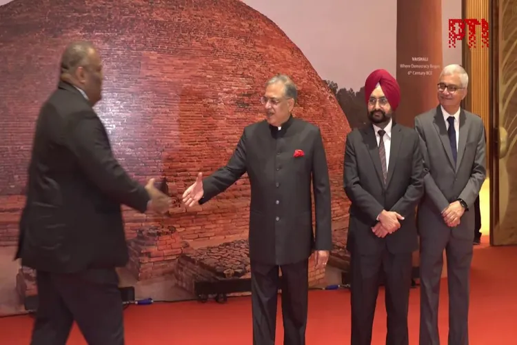 Chief Election Commissioner Gyanesh Kumar, along with Election Commissioners Dr Sukhbir Singh Sandhu and Dr Vivek Joshi welcomed international delegates from 70 countries