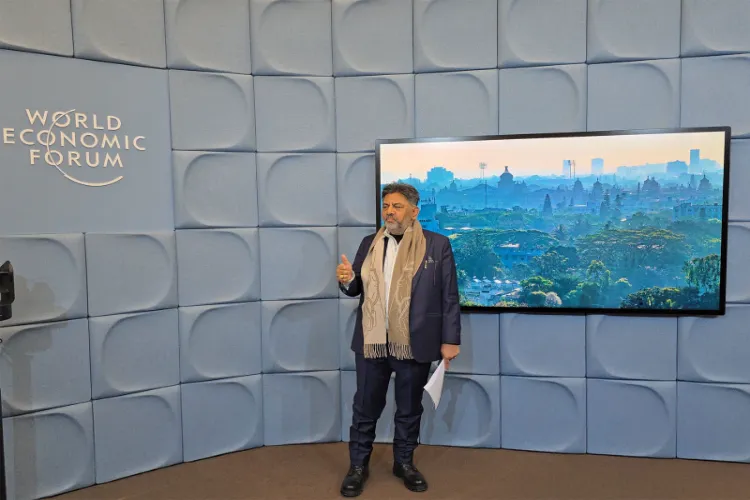 Karnataka Deputy Chief Minister DK Shivakumar at the World Economic Forum 2026 in Davos, Switzerland