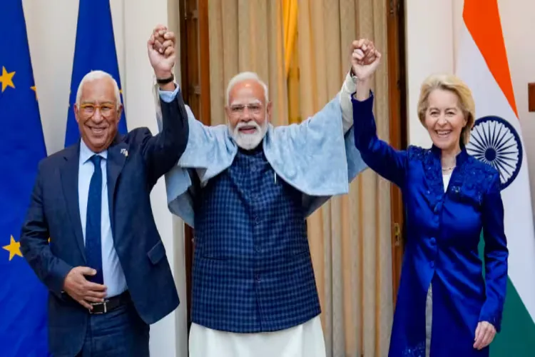 Prime Minister Narendra Modi with European Commission President Ursula von der Leyen 