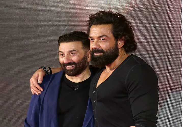 Actor Sunny Deol  with younger brother Bobby Deol