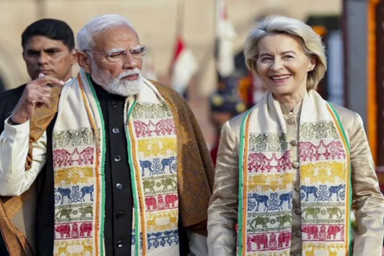 Prime Minister Narendra Modi with European Commission President Ursula von der Leyen