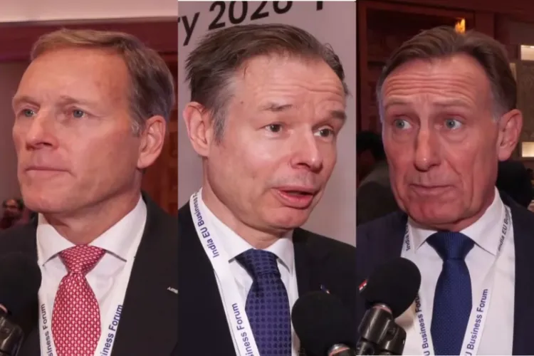 Wouter van Wersch, President, Airbus International; Fredrik Persson, Business Europe President; and Jan-Olof Jacke, CEO of Confederation of Swedish Enterprise 