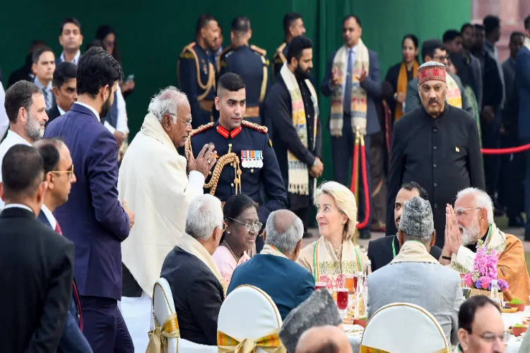 leaders at at Home hosted by President  Droupadi Murmu on Republic Day