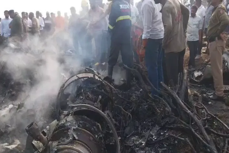 Visuals from the crash site