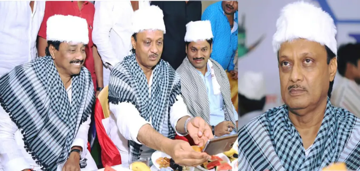 NCP leader Ajit Pawar with Muslim leaders (File)