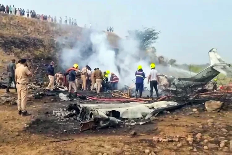 Visual of plane crash site