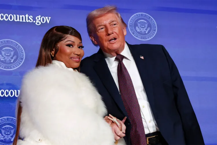 Rapper Nicki Minaj with US President Donald Trump