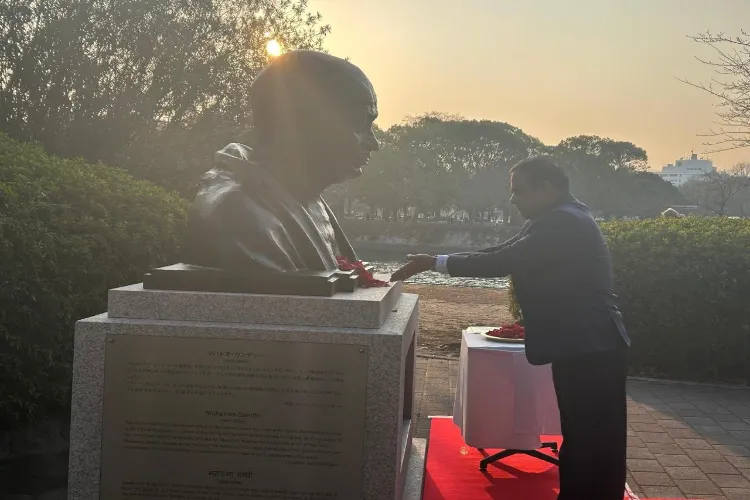 Assam Chief Minister Himanta Biswa Sarma pays tribute to Mahatma Gandhi