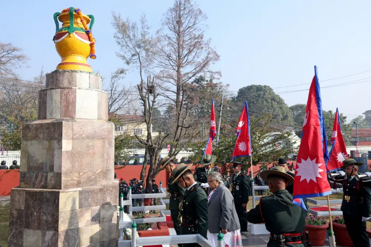 Interim Nepali Prime Minister Sushila Karki paid homage to the martyrs at the Sahid Smarak