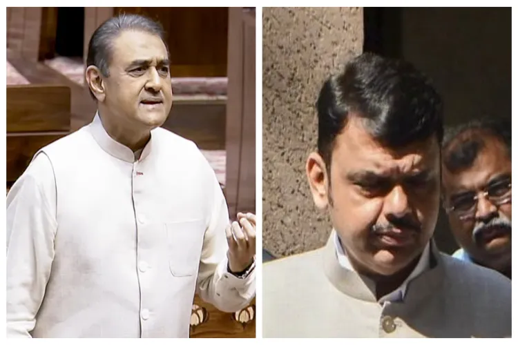 Nationalist Congress Party (NCP) Working President Praful Patel and  Maharashtra CM Devendra Fadnavis