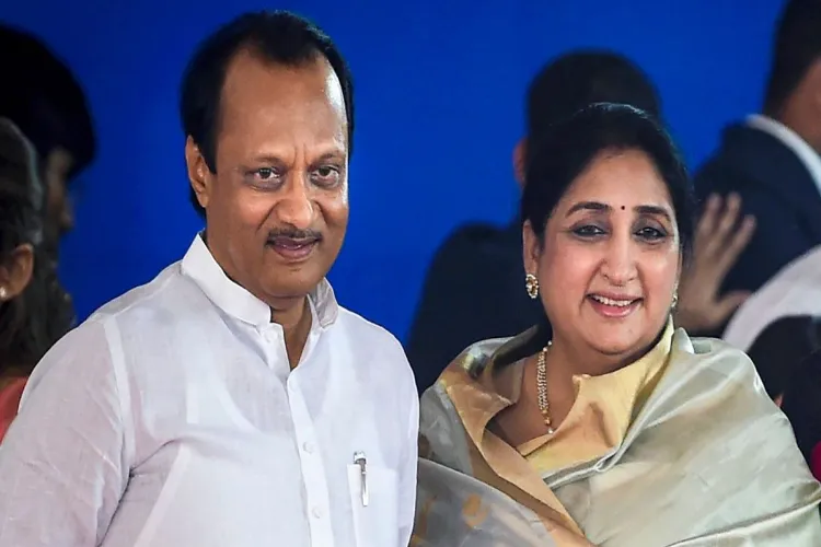 Sunetra Pawar with late Ajit Pawar