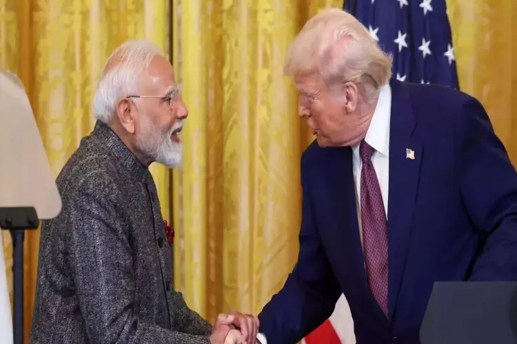 Prime Minister Narendra Modi with US President Donald Trump