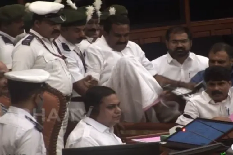 Scenes from Kerala Assembly on February 3, 2026