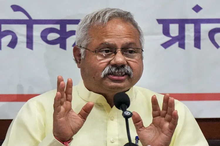 RSS All India Publicity Chief Sunil Ambekar interacts with the media during a press conference, in Mumbai
