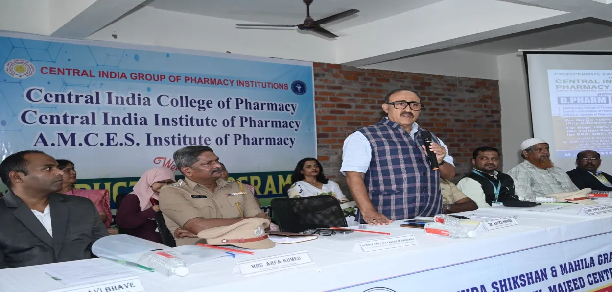 Education activist Dr Anees Majeed Ahmed speaking at a public function