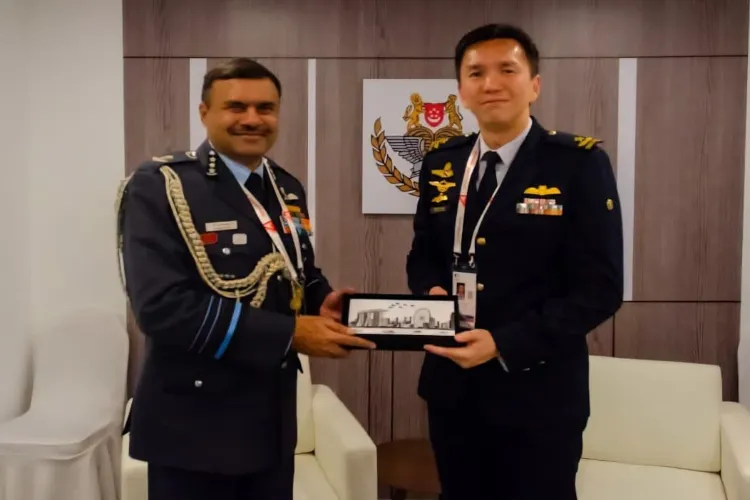 Air Marshal Balakrishnan Manikantan, AOC-in-C, CAC held talks with Brigadier-General (BG) Ho Kum Luen, Chief of Staff-Air Staff, Republic of Singapore Air Force