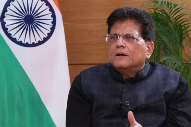  Union Commerce and Industry Minister Piyush Goyal  
during a press conference on the recently announced India-US trade deal, at Vanijya Bhawan, in New Delhi