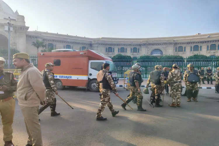 Police and Rapid Response Force (RRF) deployed around UP Assembly ahead of budget session 