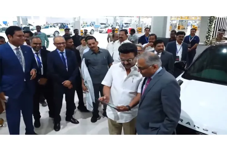 Stalin opens Tata Motors JLR facility in Panapakkam, Ranipet