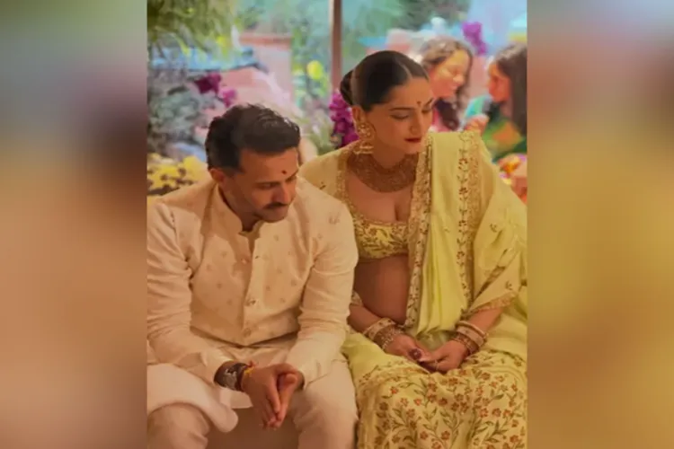 Actor Sonam Kapoor with husband Anand Ahuja