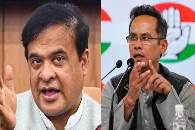Assam Congress president Gaurav Gogoi and Chief Minister Himanta Biswa Sarma 