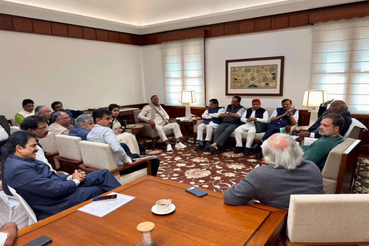 INDIA bloc leaders’ meeting ends at Kharge’s office