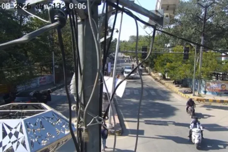 CCTV visual of Lamborghini car accident in Kanpur