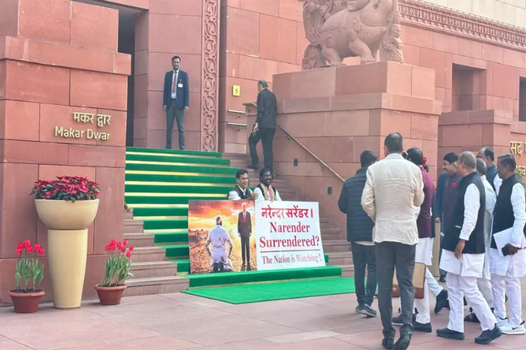 Opposition MPs protest outside Parliament