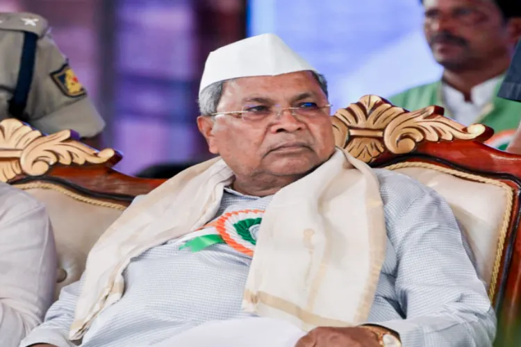 Shirguppi: Karnataka Chief Minister Siddaramaiah during the inauguration of the Benni Halla flood control Project, in Shirguppi, Karnataka