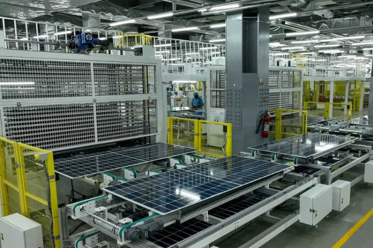 A Solar PV ( photovoltaic) manufacturing unit 