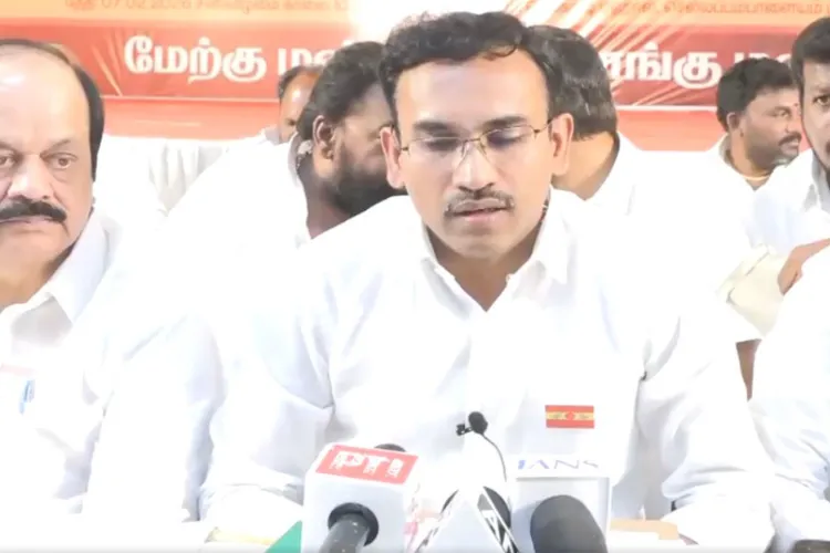 Tamilaga Vettri Kazhagam (TVK) leader K G Arunraj 