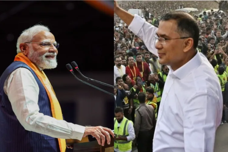 Prime Minister Narendra Modi and BNP Chief Tarique Rahman 