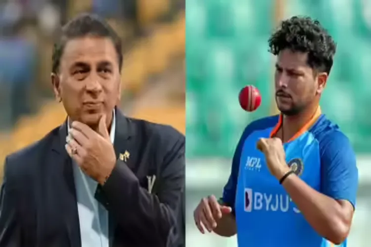 Former India captain Sunil Gavaskar and leg-spinner Kuldeep Yadav