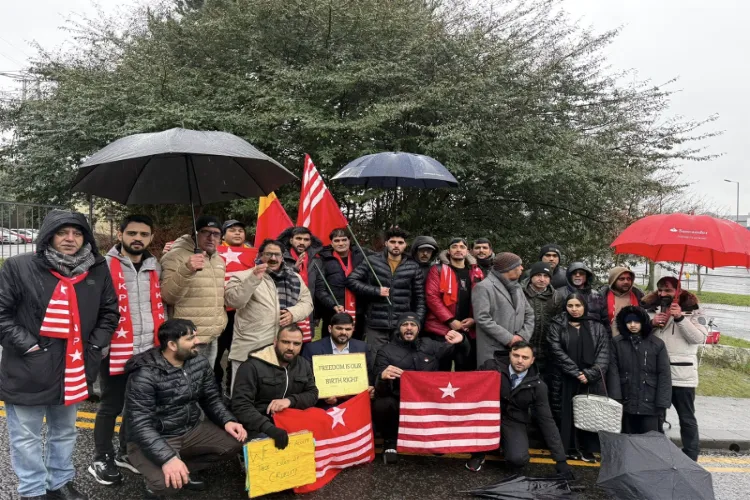 Visuals from the protest