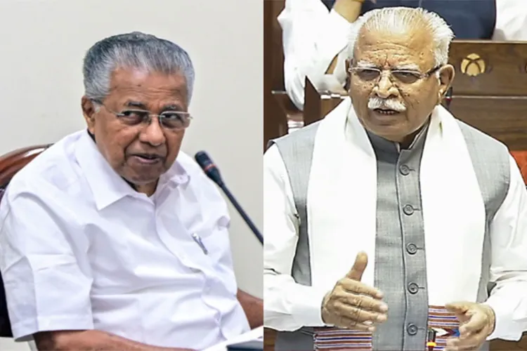 Kerala Chief Minister Pinarayi Vijayan and Union Housing and Urban Affairs Minister Manohar Lal Khattar
