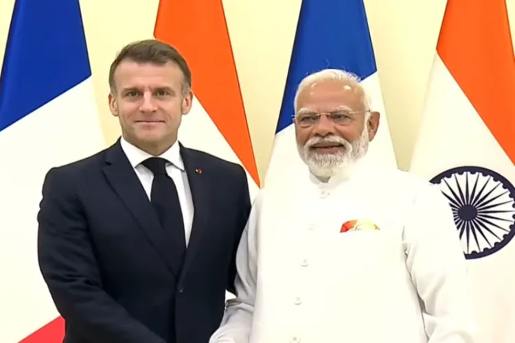 PM Modi with French President Macron 