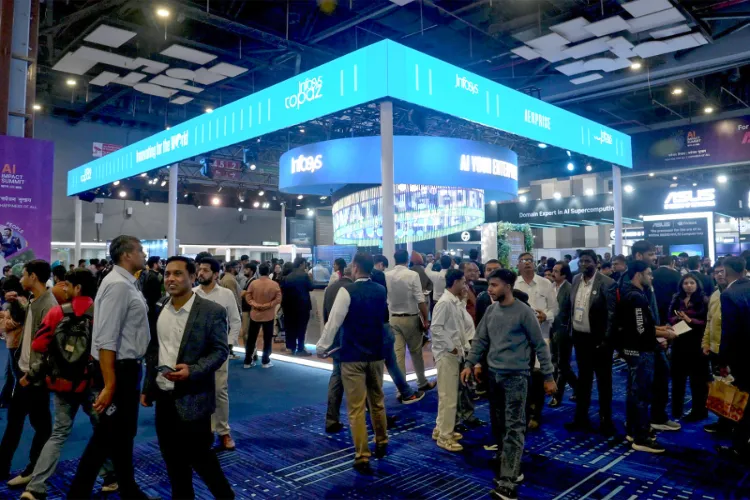 Enthusiastic crowds at the AI-India Impact Summit