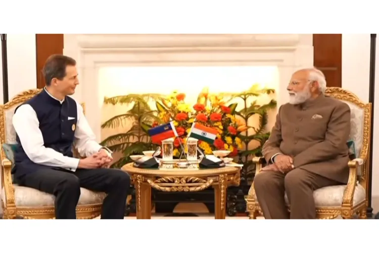 Prime Minister Narendra Modi held a bilateral meeting with Prince Alois, Hereditary Prince of Liechtenstein