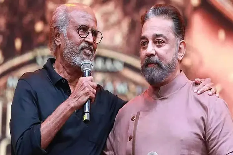 South Indian superstar Rajinikanth with Kamal Haasan