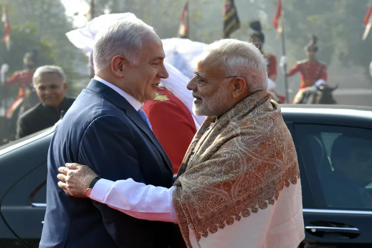 Israeli PM Benjamin Netanyahu and PM Narendra Modi 